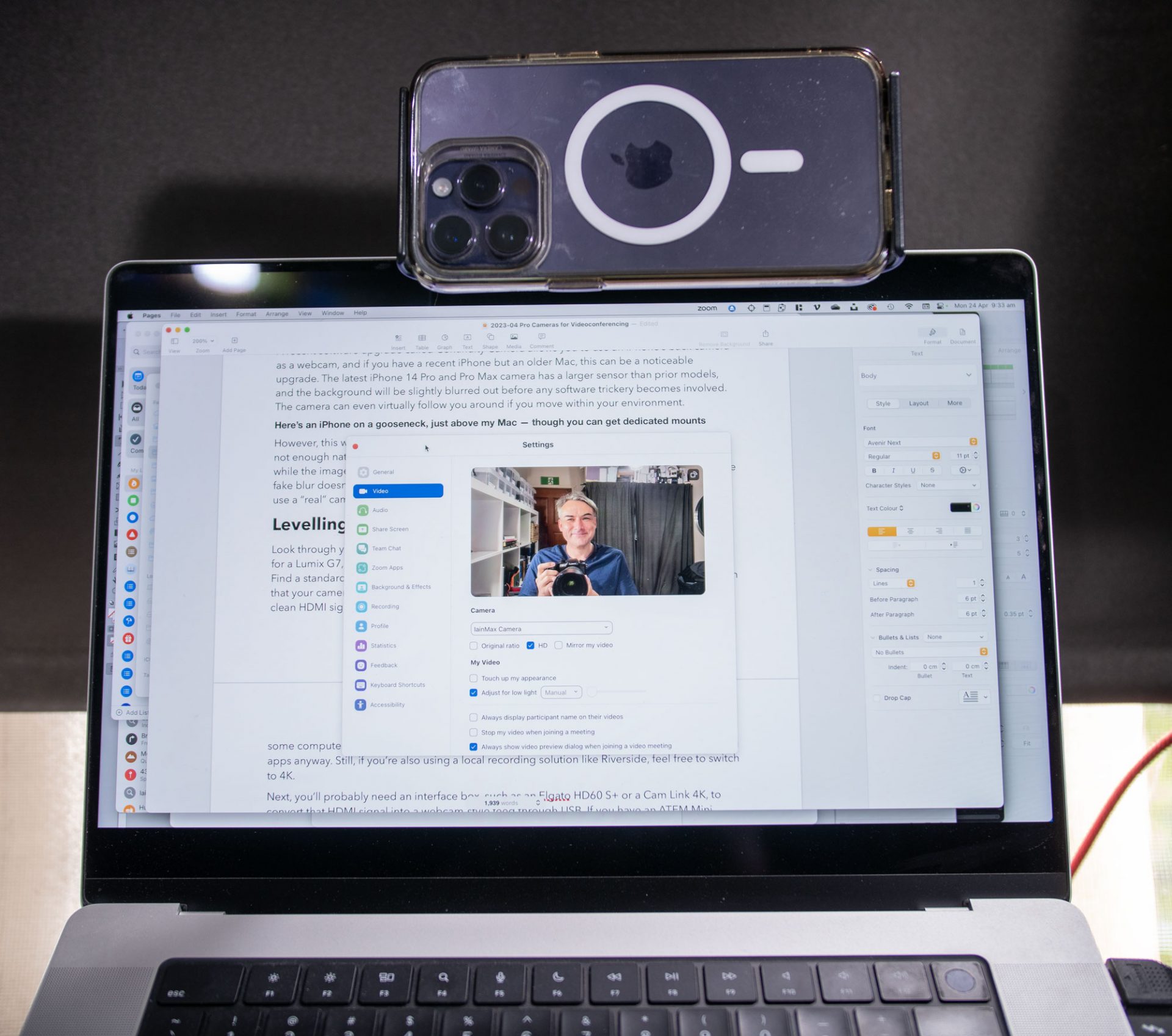 Iain Anderson Explores the Use of Pro Cameras for Videoconferencing on ProVideo Coalition