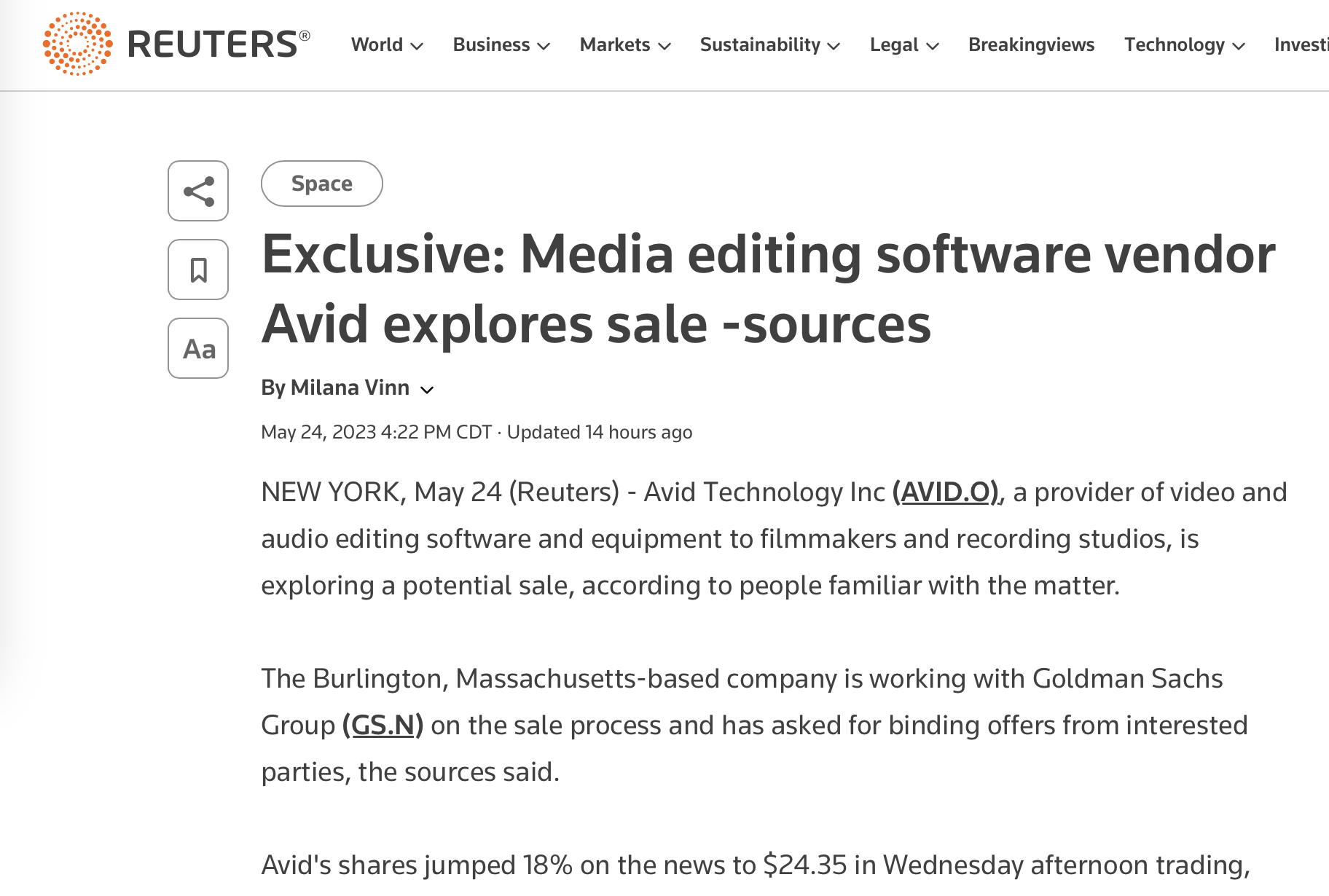 Industry Insights: Key Traits of a Successful Cinematographer Avid reportedly considering company sale, according to ProVideo Coalition report